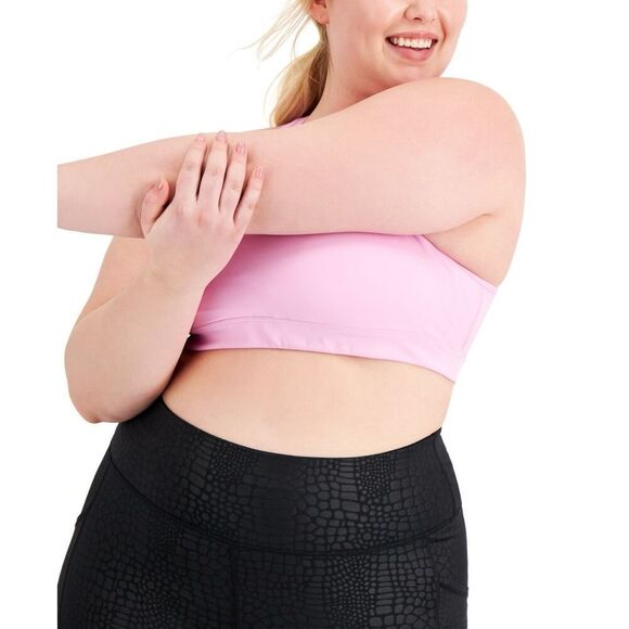 ID Ideology Performance Plus Size Medium Impact Sports Bra, Created for Macy's S - Picture 1 of 3